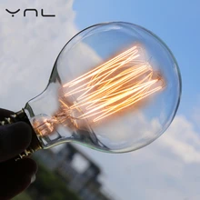 YNL E27 220V 40W G80 Edison bulb Incandescent fiament bulb lighting lamp retro Edison ampoule vintage