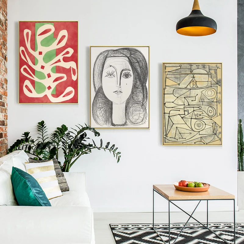 Классический Amedeo Modigliani Picasso художественная коллекция абстрактный холст печать живопись плакат Настенные картины гостиная домашний декор