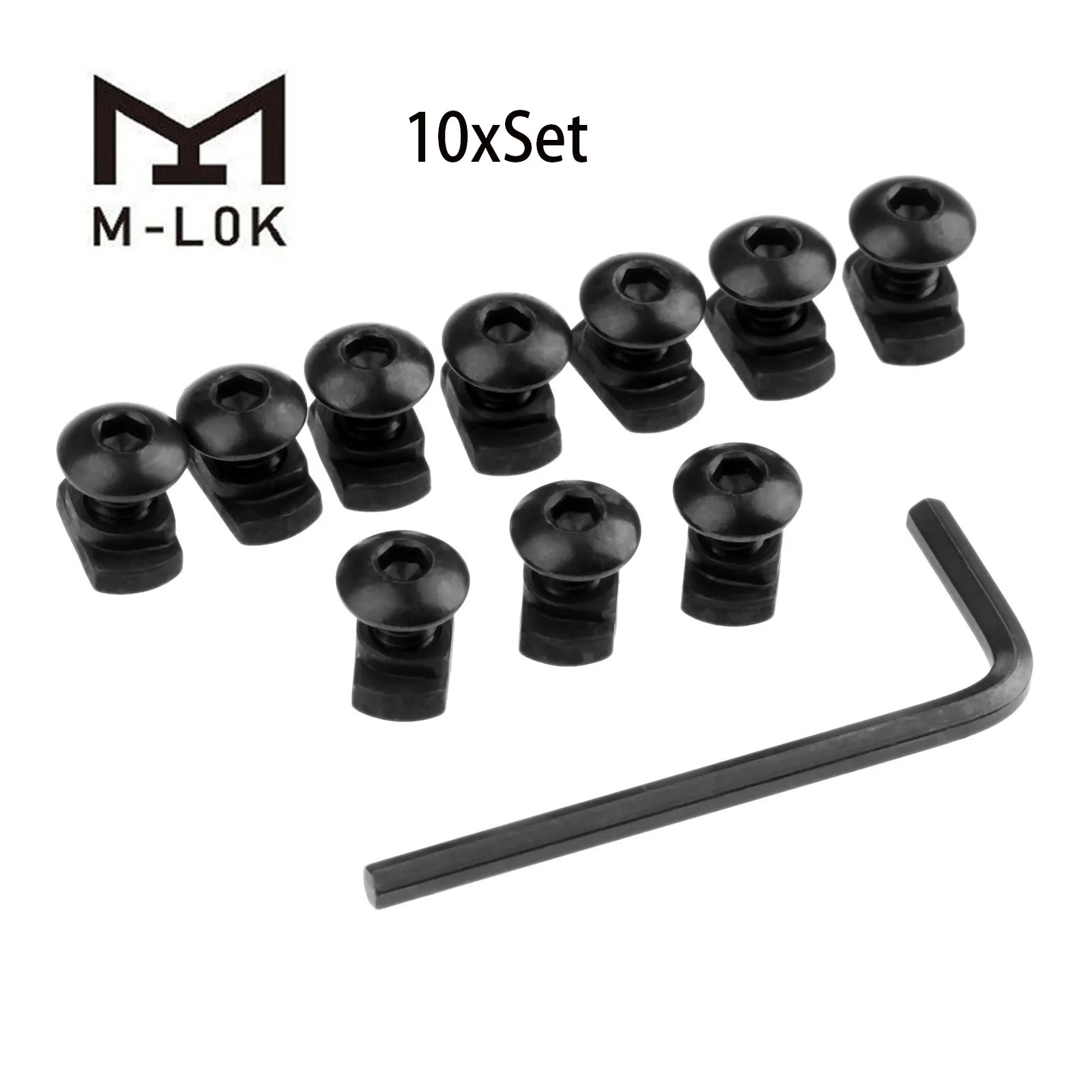 10 حزمة M-LOK المسمار و الجوز استبدال ل MLOK Handguard السكك الحديدية أقسام الصيد بندقية زينة