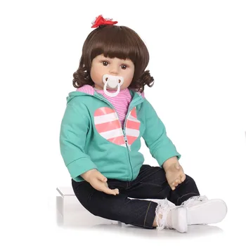 

23"Silicone reborn babies dolls bebe alive simulation 58cm popular children play house home toy bonecas brinquedos bebe alive