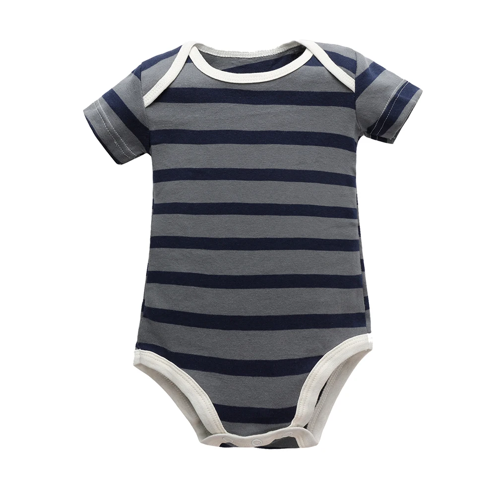 Одежда для малышей хлопковый комбинезон с короткими рукавами, детская одежда с круглым вырезом для детей от 0 до 24 месяцев Одежда для маленьких девочек детская одежда