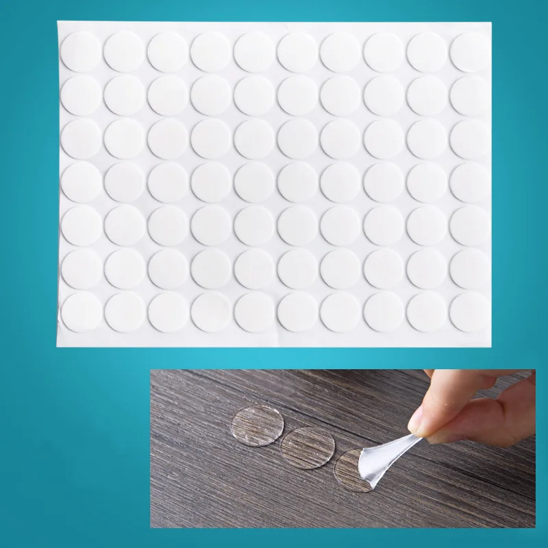 

2set=140pc Round/star Self Adhesive wall Sticker Acrylic Seamless Double Glue tap for Picture car ornaments Potted plants fixed