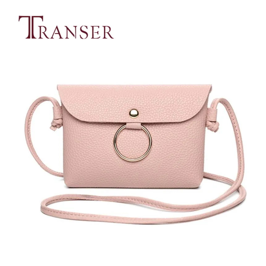 

TRANSER Fashion Women Leather Handbag Crossbody Shoulder Messenger Phone Coin High Quality Crossbody Female Leather Solid Aug20