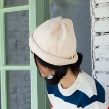 Осень-зима, женские шапки для девочек, уличная утолщенная однотонная теплая вязаная шапка для взрослых и мужчин, Повседневная универсальная Кепка с черепами s H7313