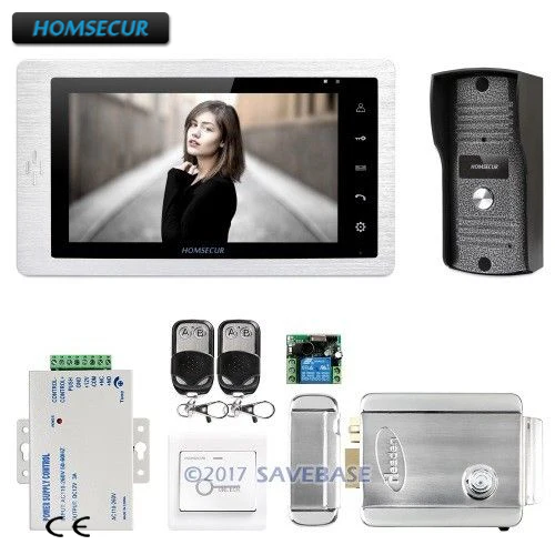 

HOMSECUR 1V1+Lock 7" Hands-free Video&Audio Smart Doorbell Electric Lock+Keys Included