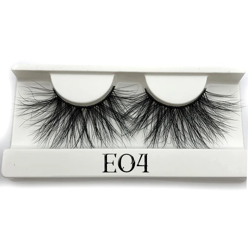 E04 white tray Mikiwi 25 мм норковые ресницы накладные ресницы E07 толстые полосы 25 мм 3D норковые ресницы крест макияж Драматические Длинные 25 мм норковые ресницы - Цвет: E04 white tray