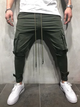 

2019 men's casual new fashion corduroy pants with corduroy legs, men's elastic waist casual pants, men's trouser legs 5 colors