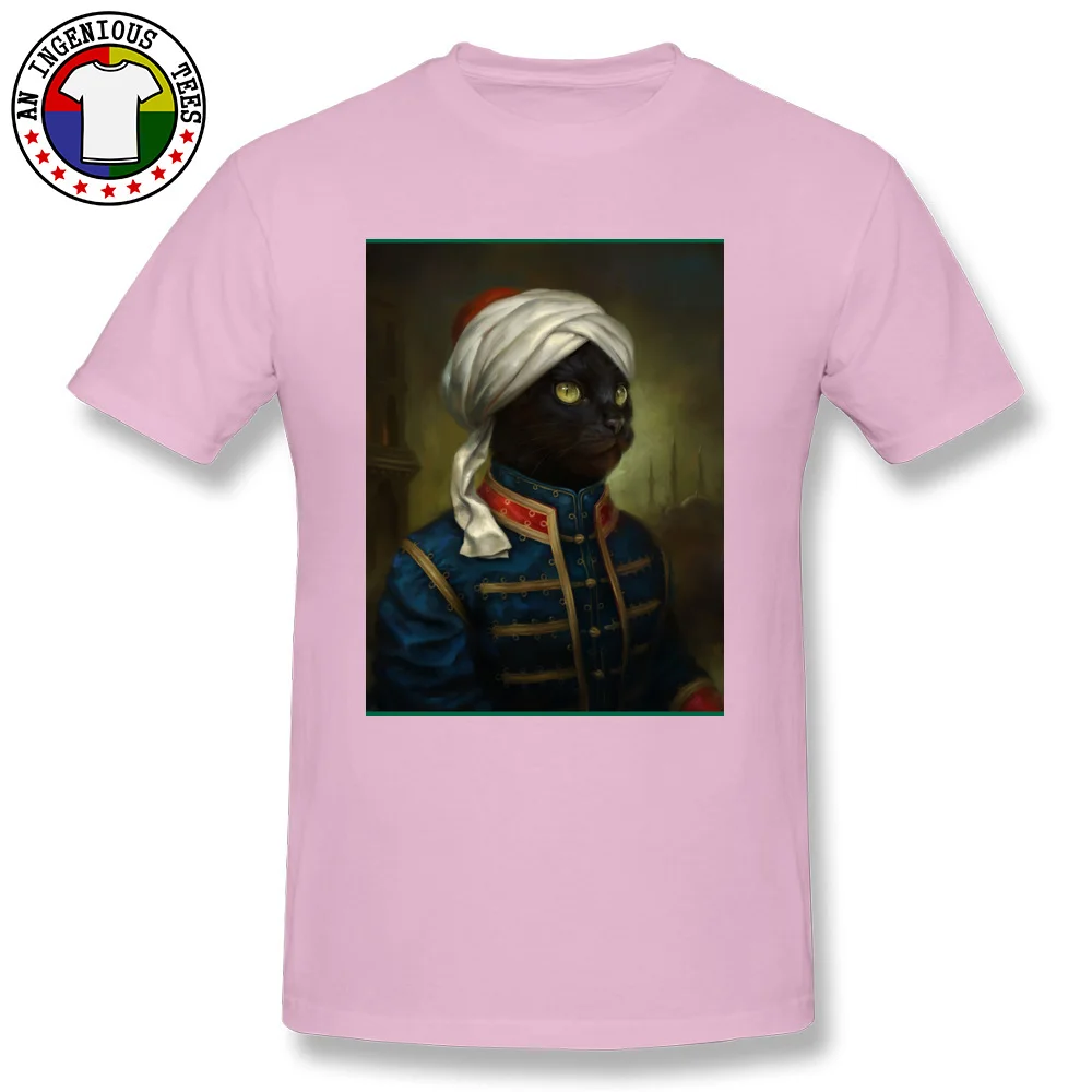 Design Funny Father Day All Cotton Crewneck Male Tops & Tees Street Sweatshirts Slim Fit Short Sleeve T-shirts The Hermitage Court Moor Cat 12076 pink