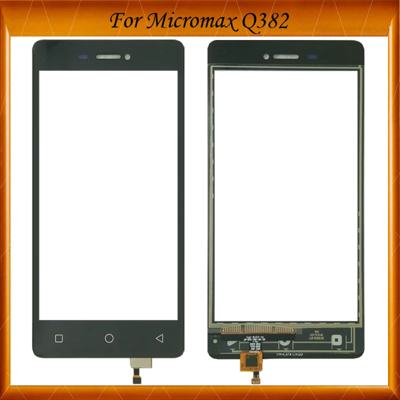 10 шт./лот сенсорный Для Micromax Q382 экран сенсор дигитайзер тачпад Передняя