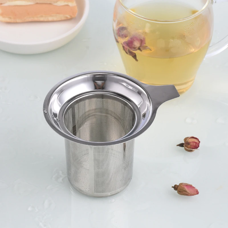 

Kitchen Accessories Mesh Tea Strainers Reusable Tea Strainer Teapot Stainless Steel Loose Tea Leaf Spice Filter Drinkware
