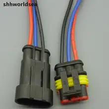 Shhworld Sea 20 комплектов 3 Pin водонепроницаемый Электрический провод разъем мотоцикл автомобиль морской 10 см провода