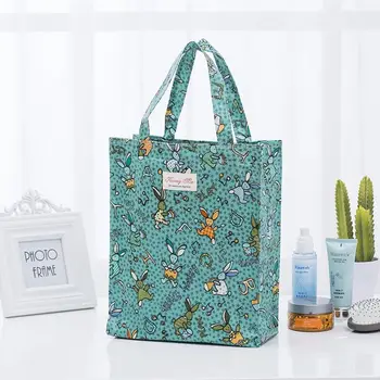 

2019 Women Creative durable shopping bag Tote pouch handbags cotton Large capacity storage bags item organizer animal prints