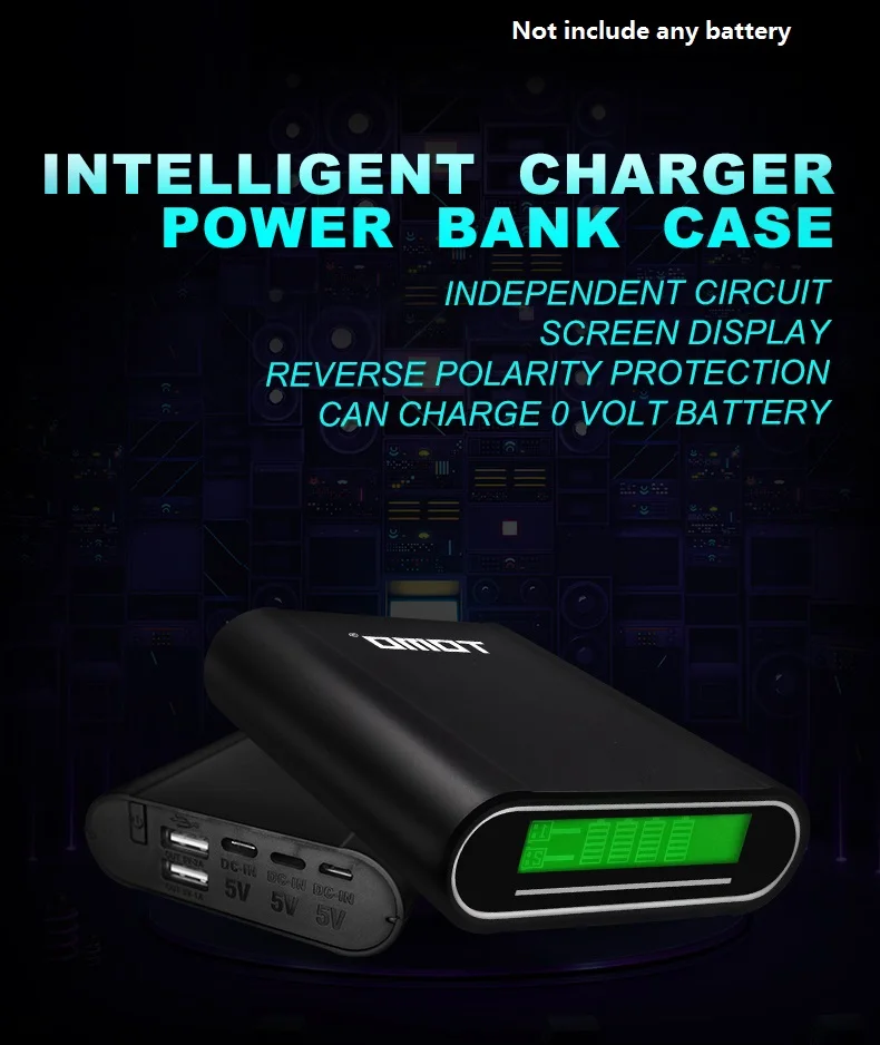 LCD screen 18650 Li-ion Battery chargers DIY Smart Power Bank case Type-C Micro USB 8 Pin Charger intelligent charger accessory LCD screen 18650 Li-ion Battery chargers DIY Smart Power Bank case Type-C Micro USB 8 Pin Charger intelligent charger accessory