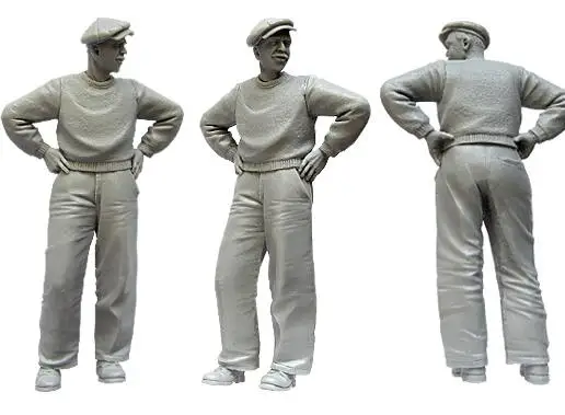 1/35 каучуковая фигурка Civil Man 1 шт. модель наборы