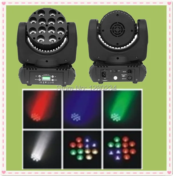 2pcs/lot disco lights 12pcs*10W RGBW 4 in 1 lyre LED beam moving head