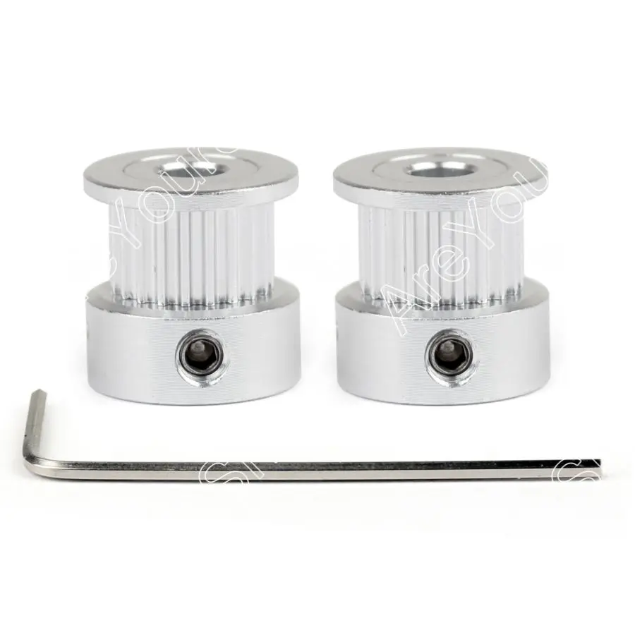 

Areyourshop Sale 2Pcs GT2 20T 5mm Bore Aluminum Timing Belt Pulley For 3D Printer Parts Printer Parts
