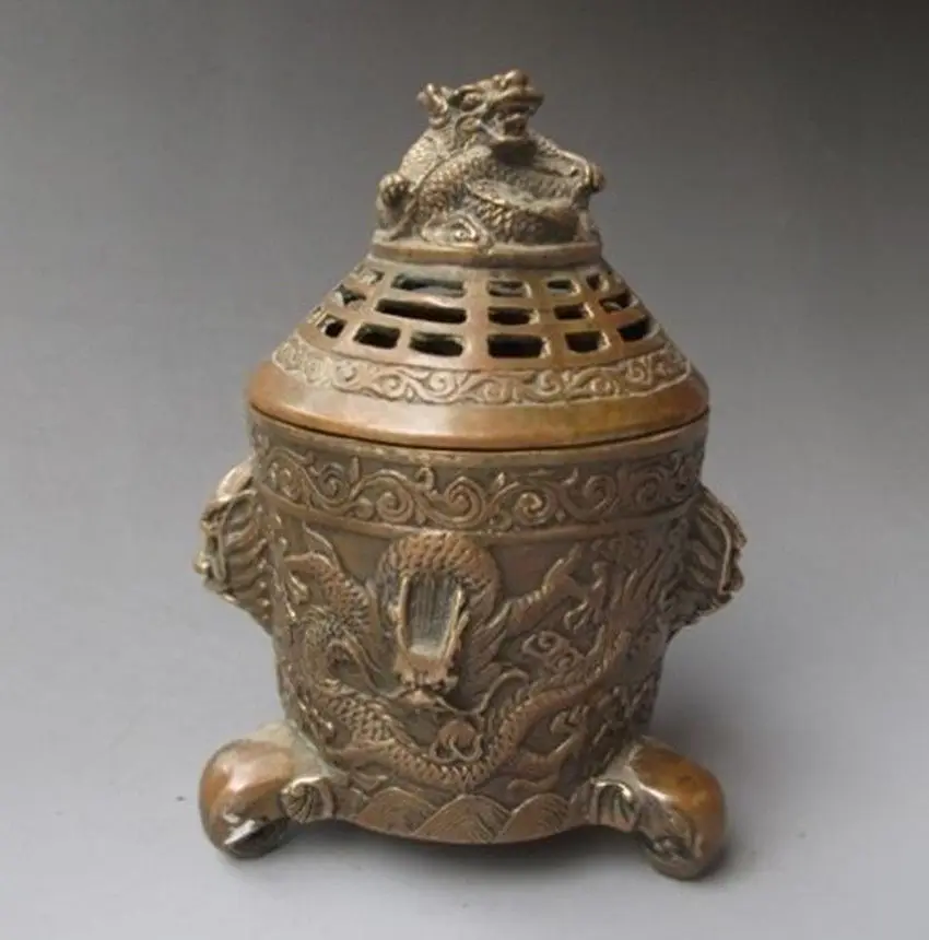 

Chinese Bronze Engraving Dragon Incense Burners