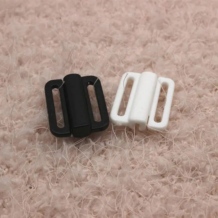 100Sets Meetee 8-25mm Plastic Bra Buckles Swimwear Adjust Front