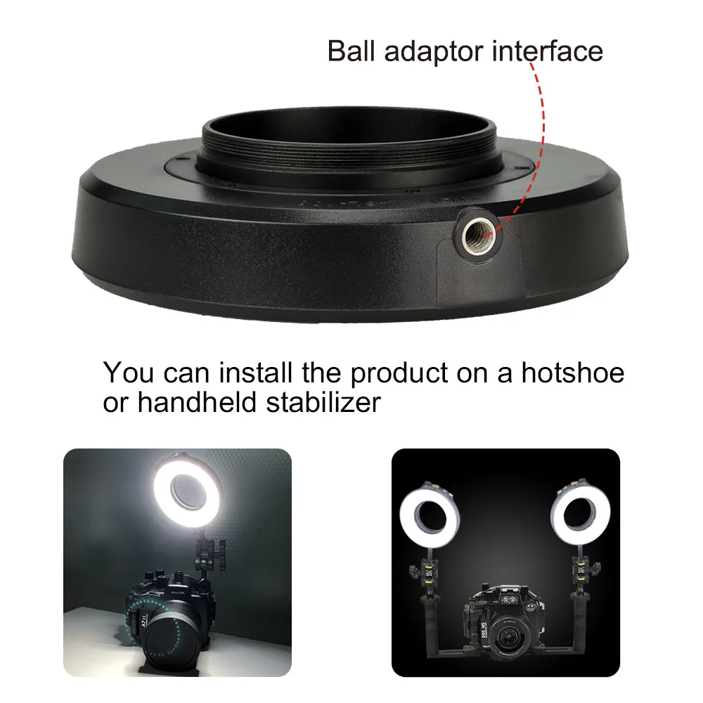  Flash Camera Ring Light Speed Underwater 40m 67mm Interface 3 Colors Light Lamps with New Arrive US