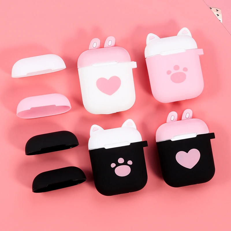 Симпатичные лапы Мягкие силиконовые Bluetooth наушники чехол для Apple AirPods