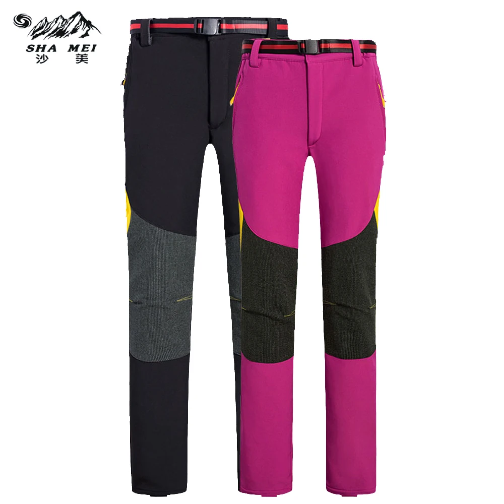 

2017 New Outdoor pants Mens women ski hiking pants waterproof rain softshell man pants sportsportswear black combat women pants