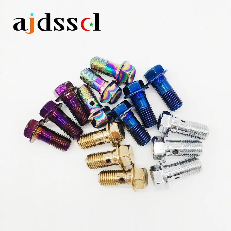 M10*1.25 M10*1.0 Universal Colorful Motorcycle Brake Tubing Screws Banjo screws brake Caliper Oil Nozzle | Автомобили и мотоциклы