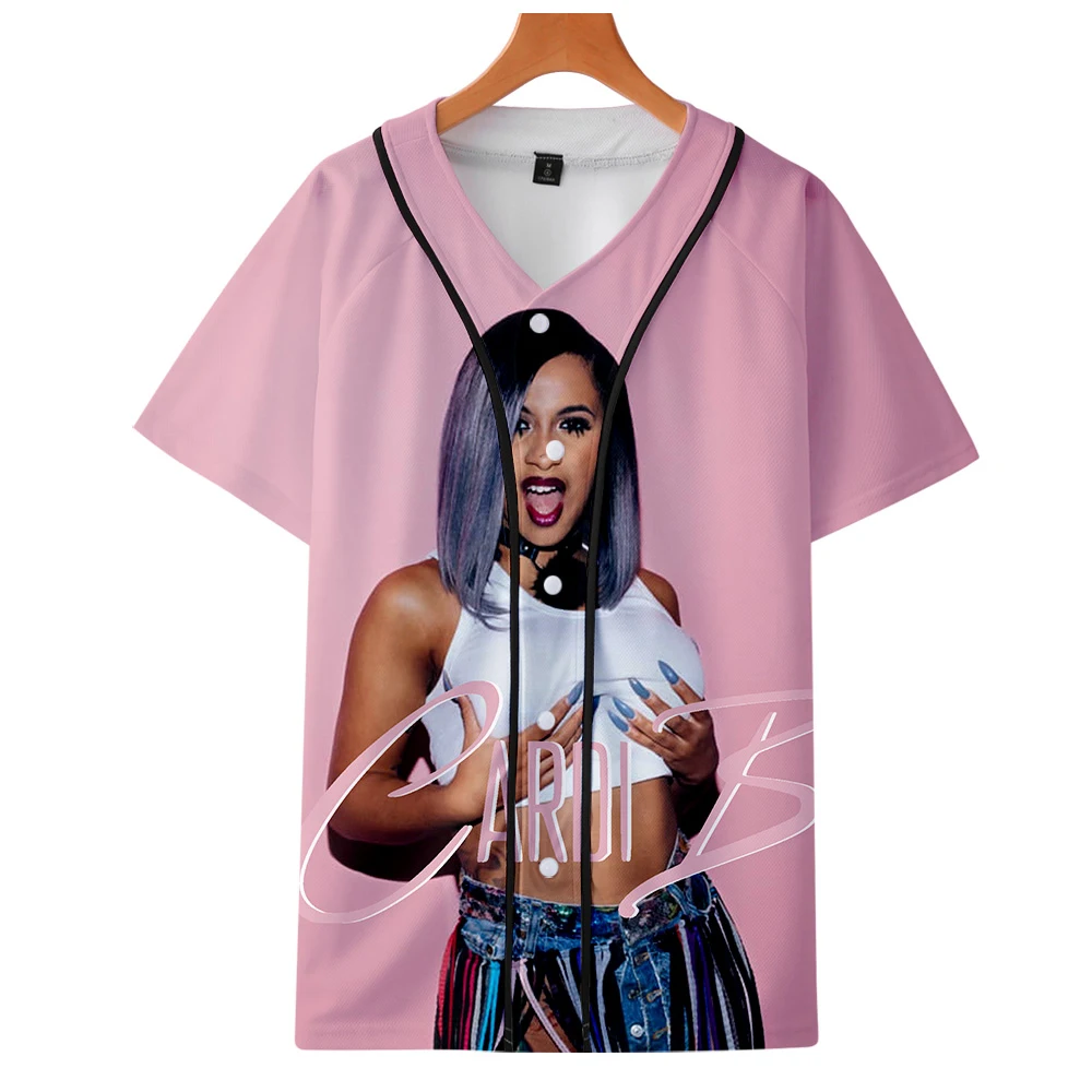 

NEW Men/Women Summer Tops Clothes Baseball t-shirt Cardi B 3D Harajuku Baseball Hip Hop 3D Short Sleeve Streetwear