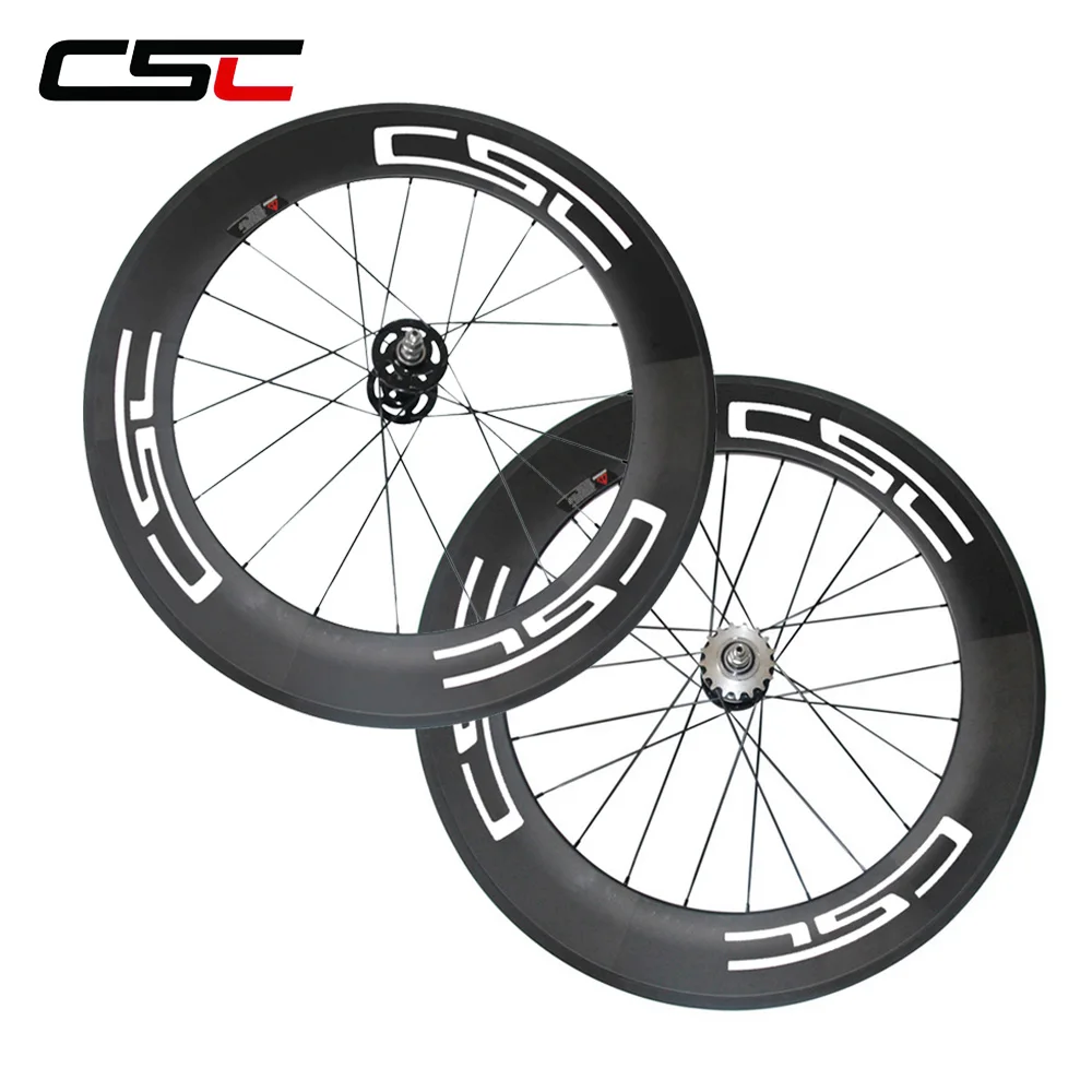 CSC bicicletta flip flop wheelset 88mm profondo 23mm di larghezza Tubolare  pista del carbonio della bici a scatto fisso ruote pilastro 1420 raggi  sapim| | - AliExpress
