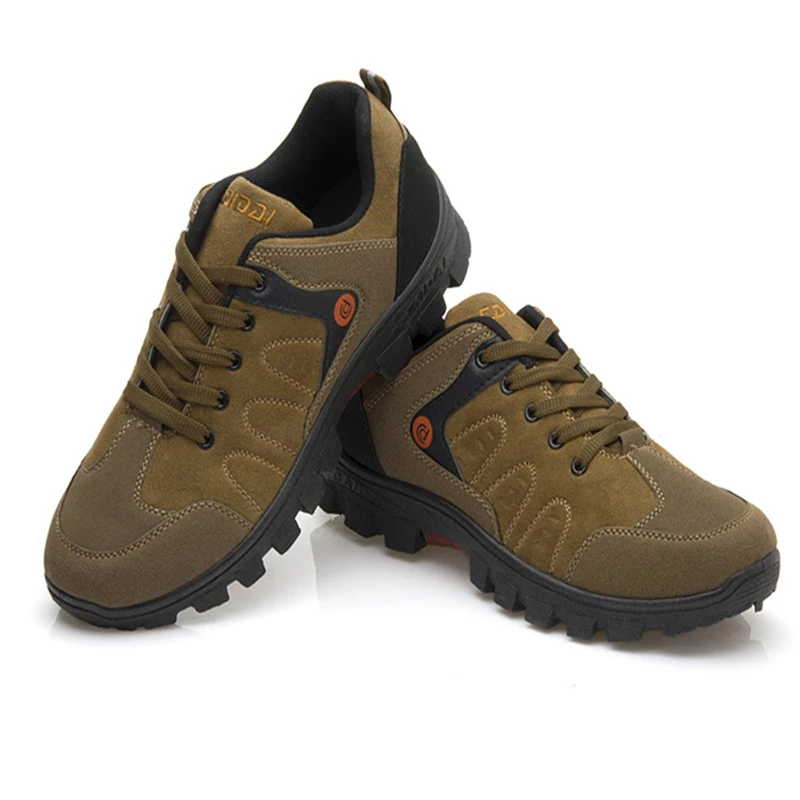 

2018New Outdoor men's waterproof shoes spring travel shoes wear resistant and anti-slippery solid Fishing Men Sneakers