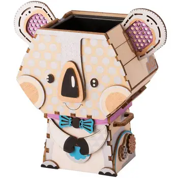 

Robotime 3D Wooden Koala Puzzle Game Creative Flower Pot Storage Box Pen Holder Model Building Kit Children's Toys Adult FT732