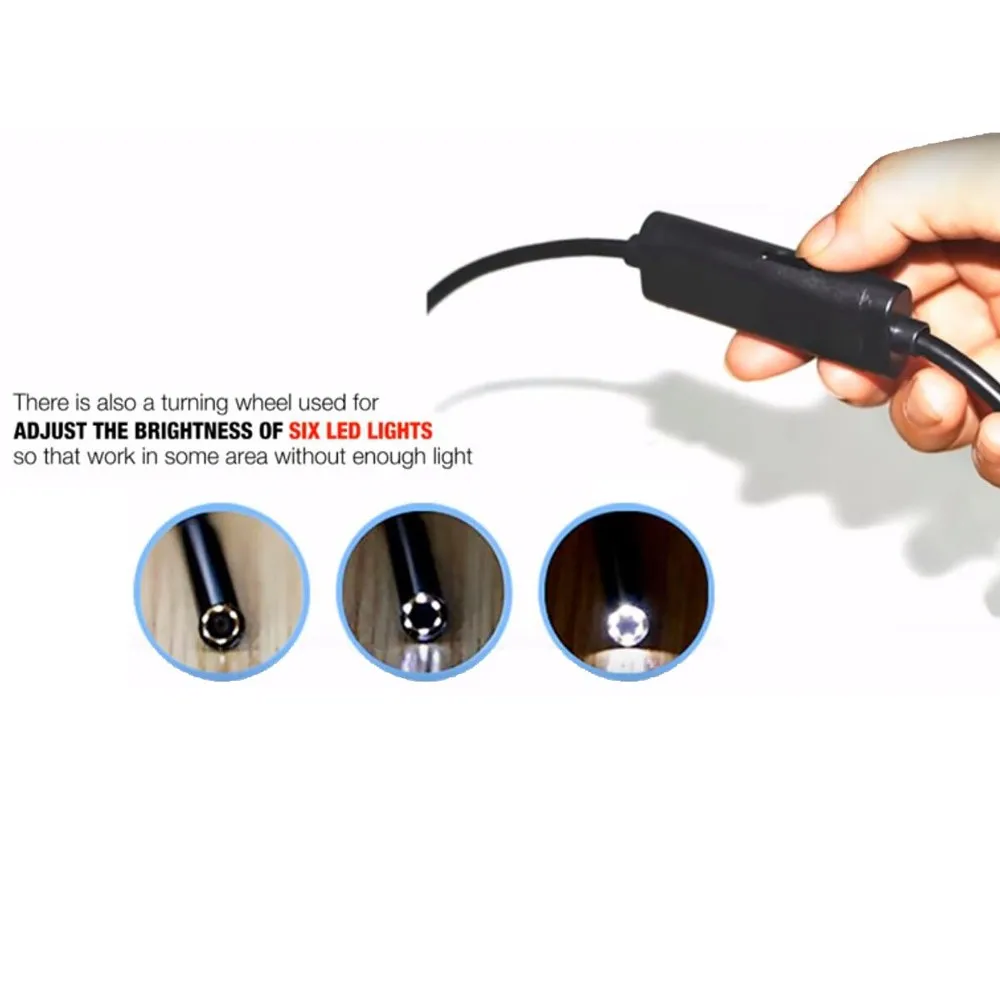 USB эндоскоп с объективом 5 мм 6 светодиодов IP67 2 м|endoscope camera|usb endoscope cameracamera ip67 |