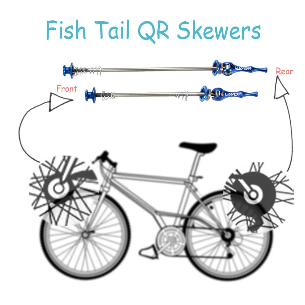1pair Road Mountain Bike Bicycle Cycling MTB Wheel Hub Skewer Quick Release