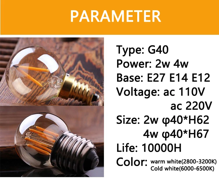 Новый E27 светодиодный светильник AC220V AC 110 V 2 W 4 W Ретро вольфрама светодиодная заменяемая лампа 20-35 W Галогенная гостиная ресторан люстра