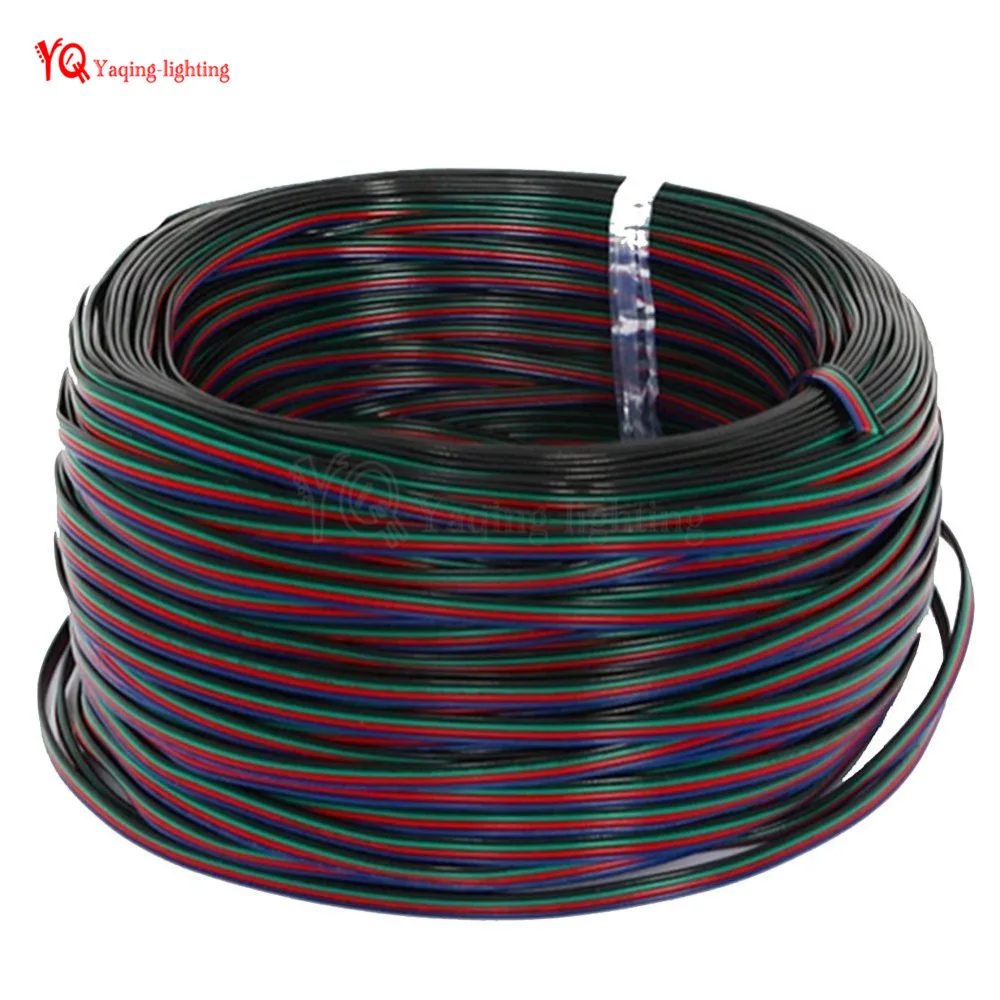 100 m шнур 4pin 20AWG RGB удлинитель линии стенд провод для Светодиодные ленты RGB 5050 3528 APA102 WS2801 Светодиодные ленты