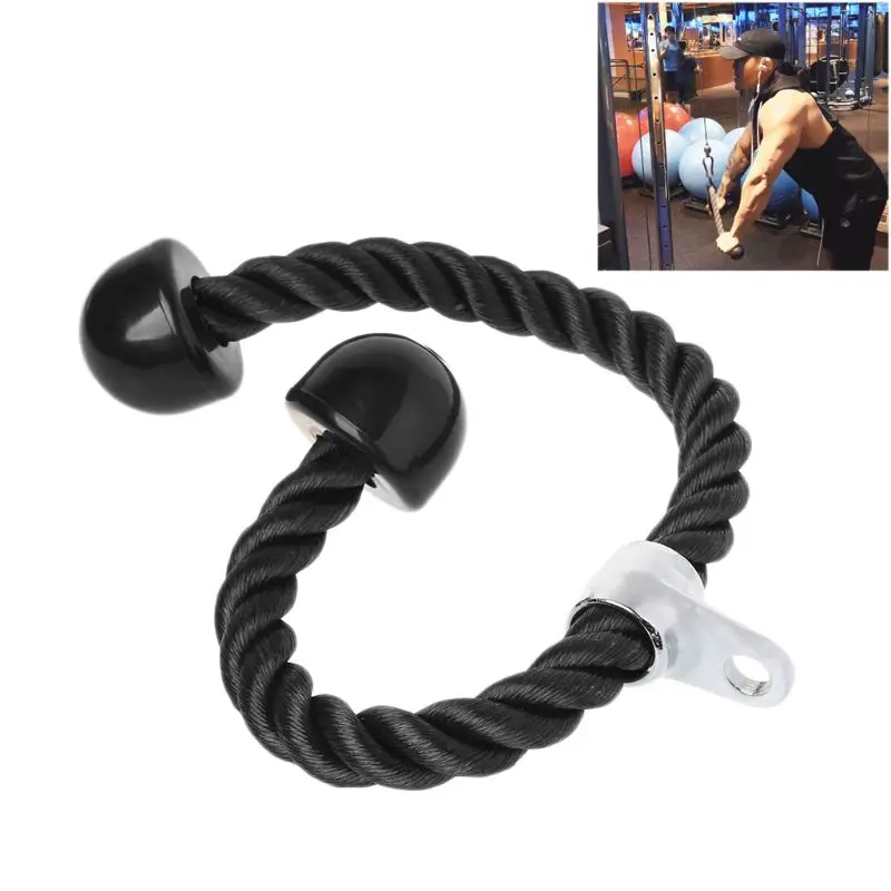 

1 Pc Gym Fitness Equipment Tricep Rope Biceps Strength Training Bodybuilding Exercise