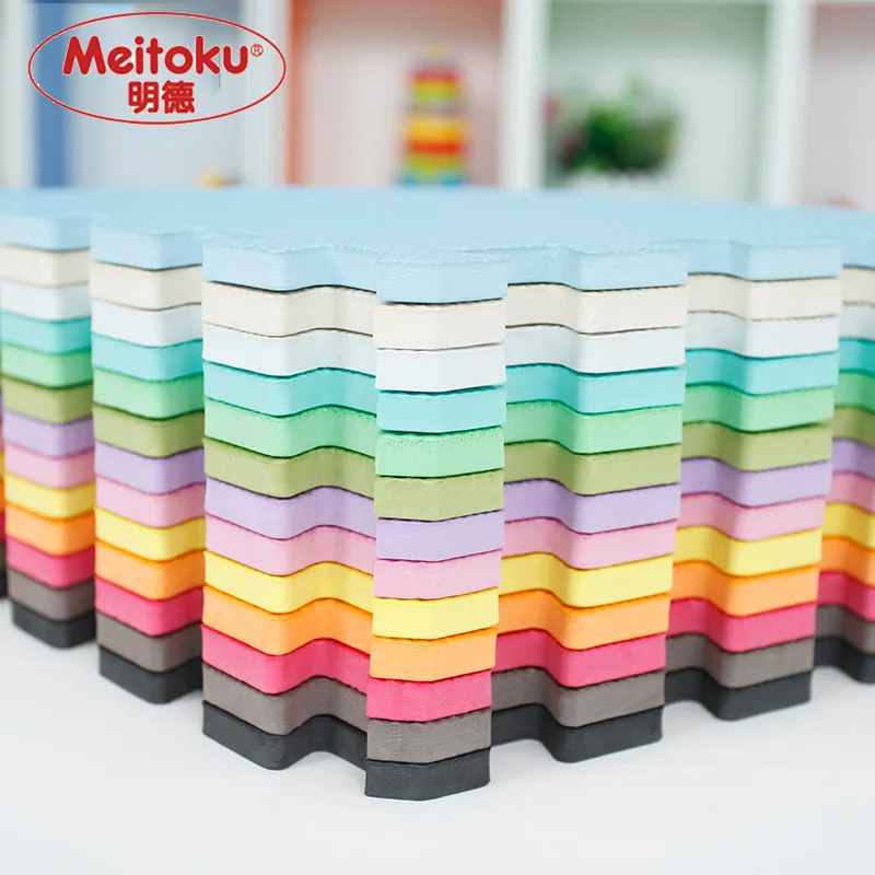 Meitoku baby EVA пенопластовый игровой коврик головоломка/9 шт./лот Блокировка плитки