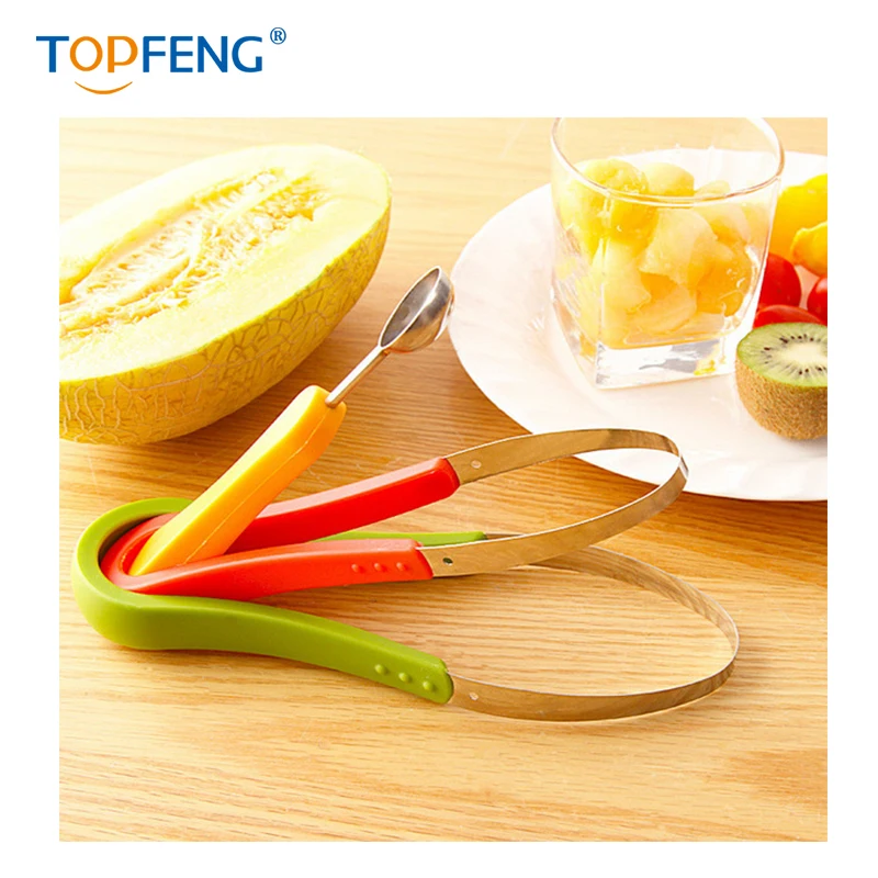3 Pcs Set Stainless Steel Ice Cream Fruit Melon Ball Scoop Slicer Dig Pulp Separator1