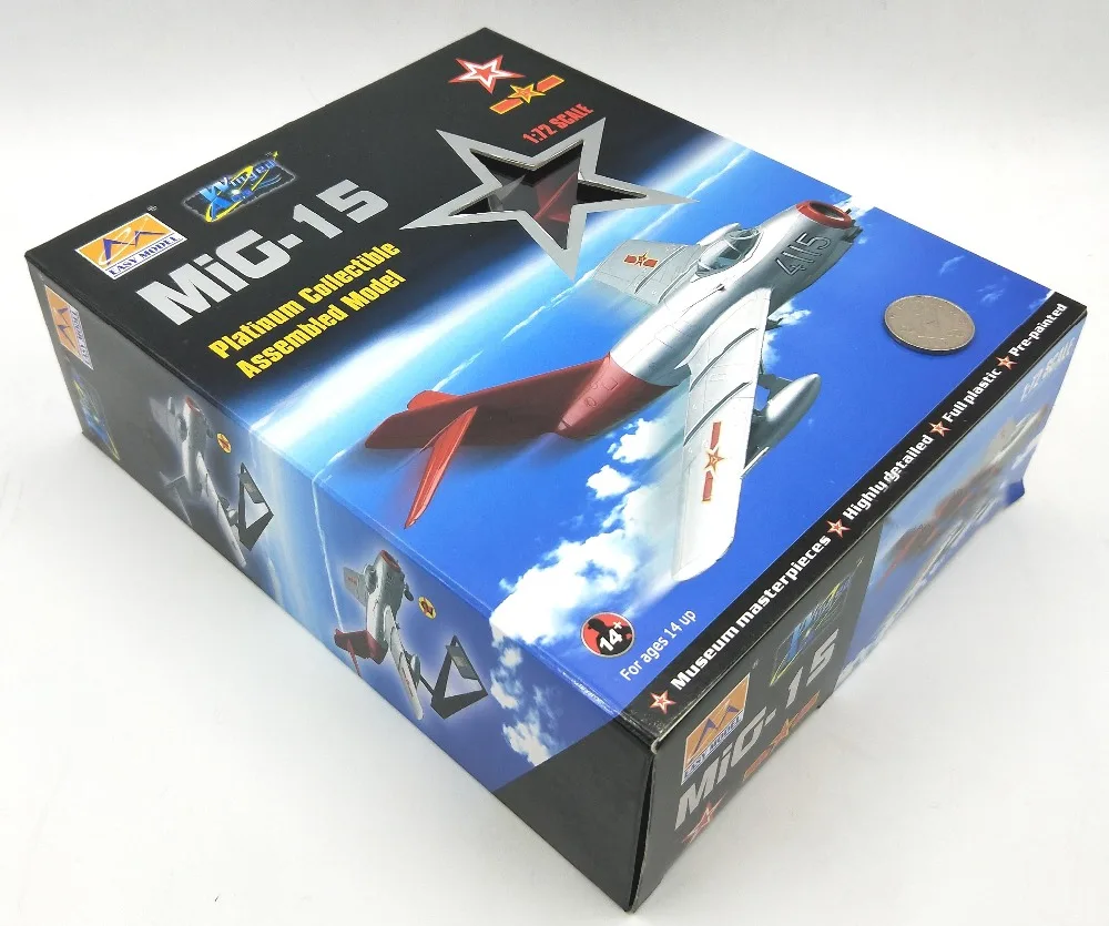 Труба 1:72 модель готовой продукции для ВВС Китая MIG 15 fighter red fox 37131| |