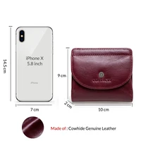 CONTACT'S Genuine Leather Short Wallets for Women Fashion Card Holder Money Clip Coin Purse Female Mini Wallet Women's Bag Purse - Image 4