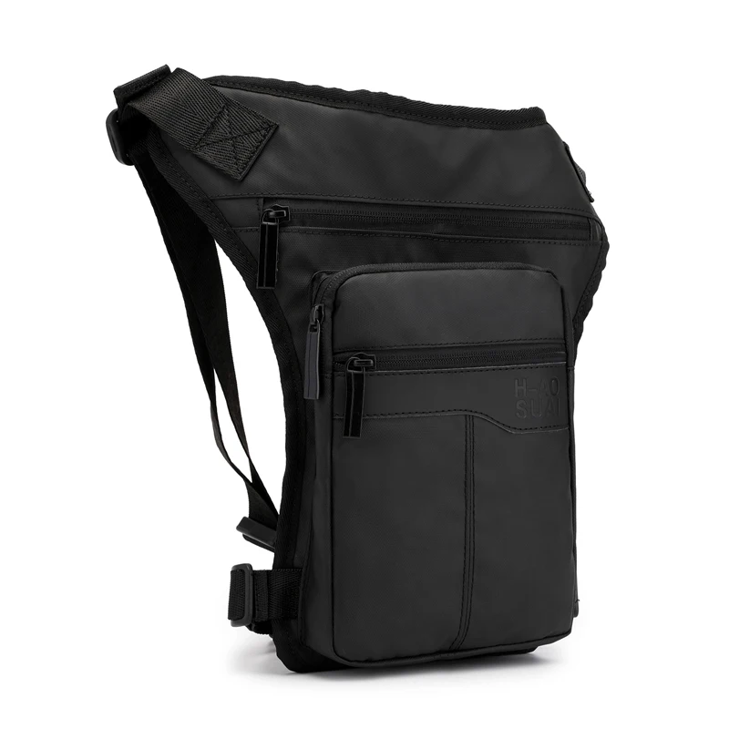 Оксфордская Мужская поясная сумка для ног, военная, штурмовая, хип-бум Сумка, ремень, модная мужская сумка для путешествий, для верховой езды, повседневная, водонепроницаемая, поясная сумка для ног - Цвет: Black