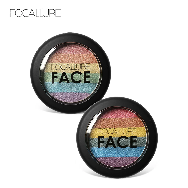FOCALLURE DIY Rainbow Highlighter Face Brightener Bronzer Contour Kits