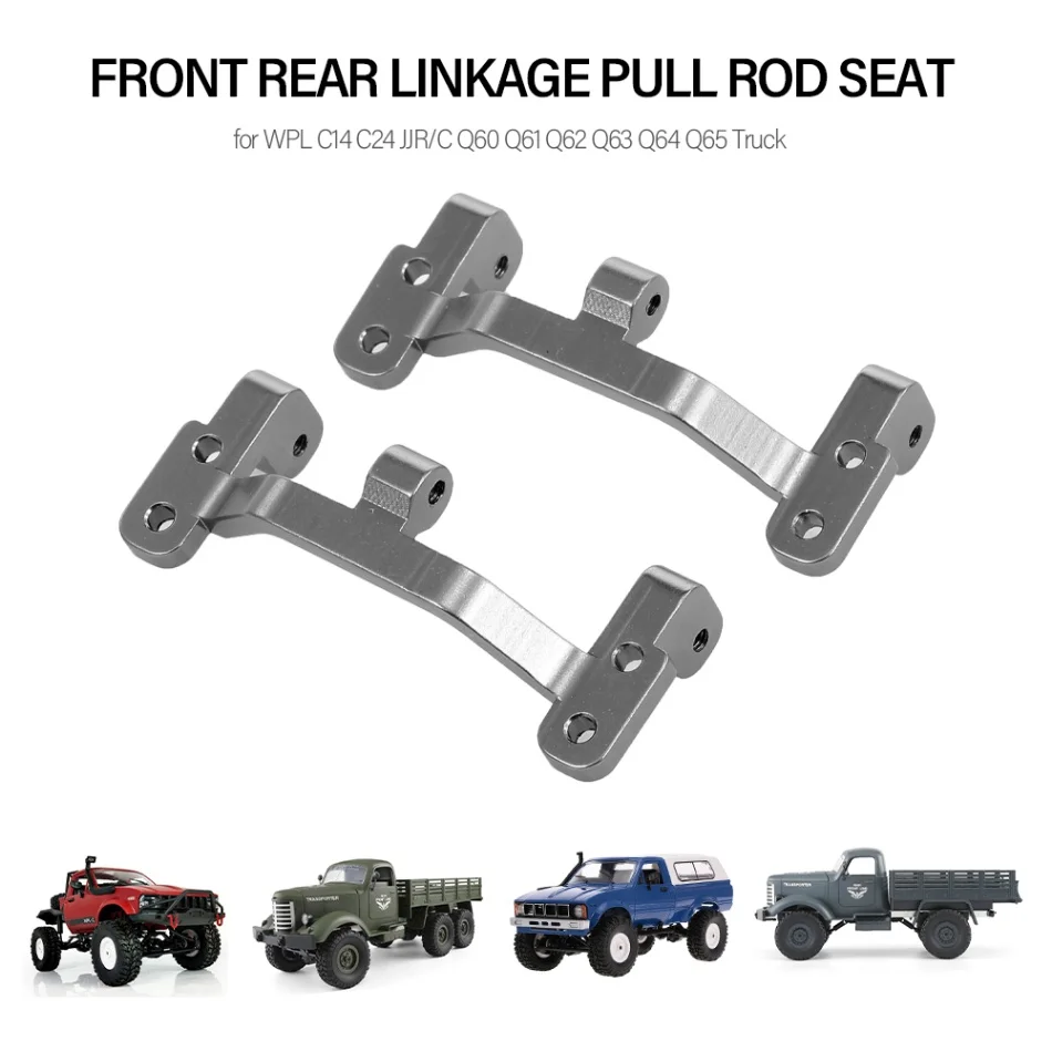 RC Truck Alloy Front Rear Linkage Pull Rod Seat Set for WPL C14 C24 JJRC Q60 Q61 Q62 Q63 Q64 Q65 Military Truck