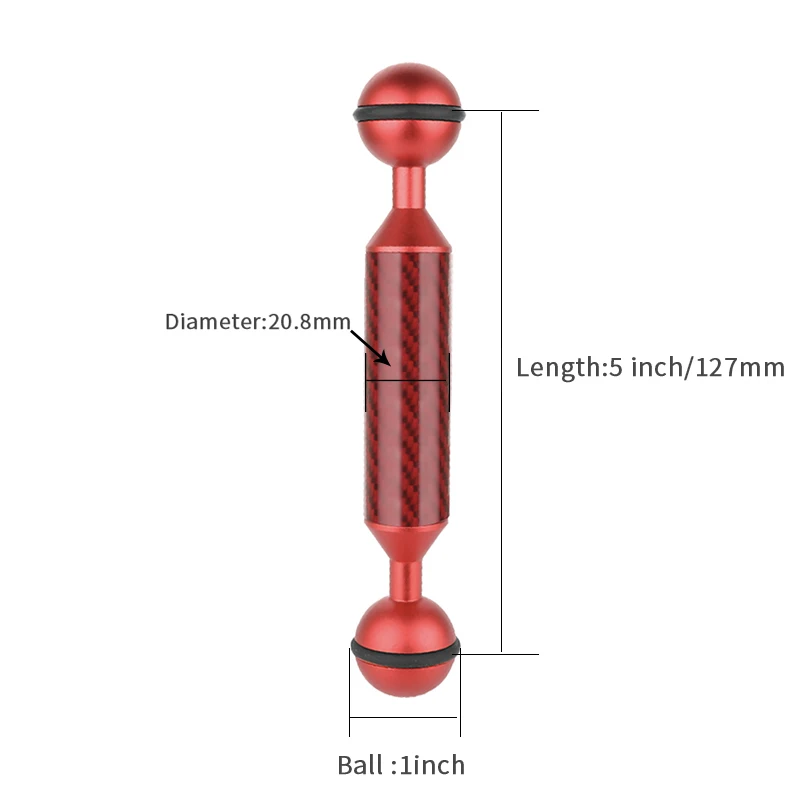 Плавучесть плавучих волокон крепление для подводной камеры с двойным шарикоподшипником, плавающая рукоятка Дайвинг Камера для подводного погружения и дайвинга лоток 5/6/7/8/9/10/11/12 дюймов - Цвет: 5 inch Red