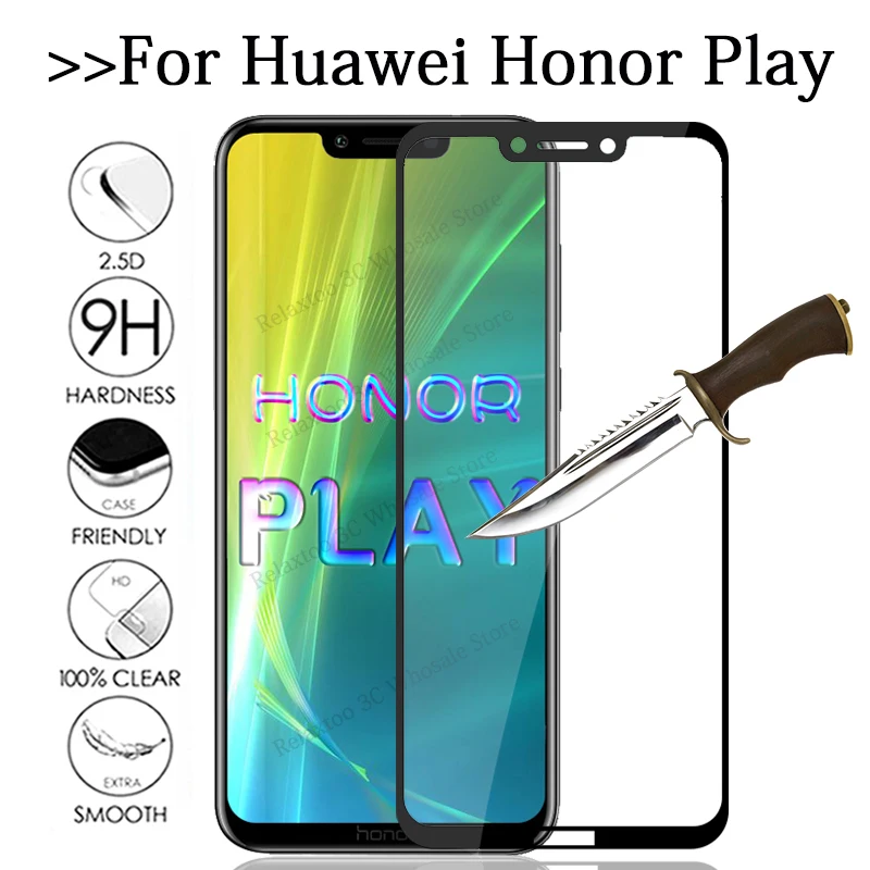 Полное покрытие из закаленного стекла для huawei honor play, защитная пленка для экрана мобильного телефона для honor play, защитная пленка glas COR-L29