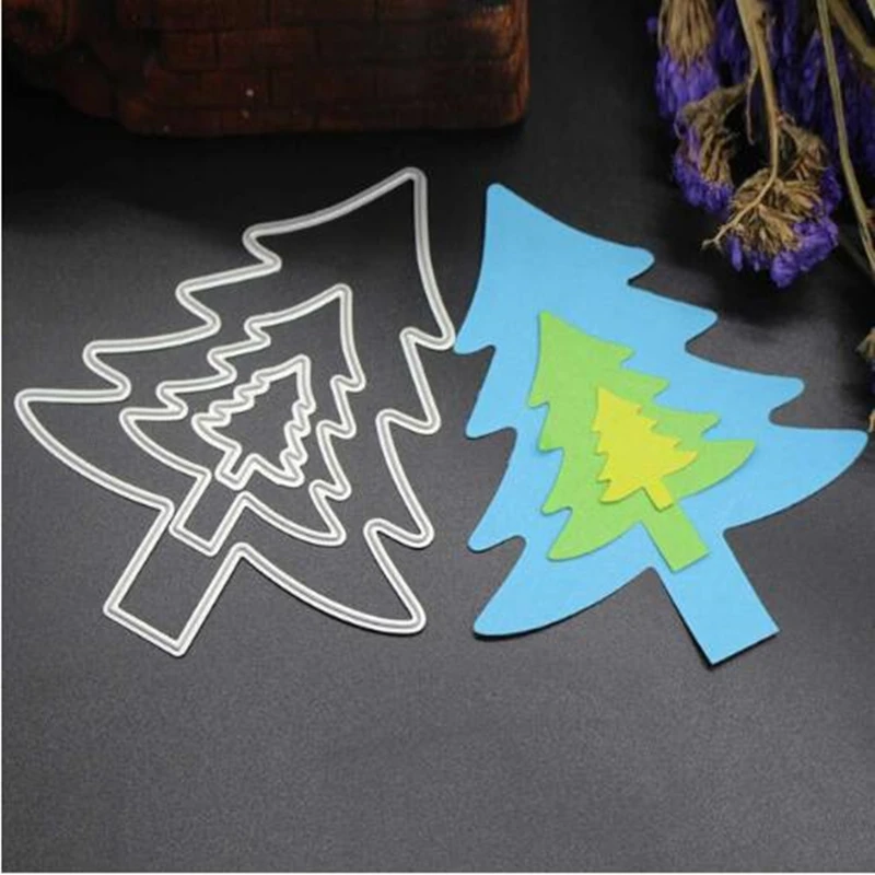 

SCD246 Christmas Tree Metal Cutting Dies For Scrapbooking Stencils DIY Album Cards Decoration Embossing Folder Die Cutter Tool