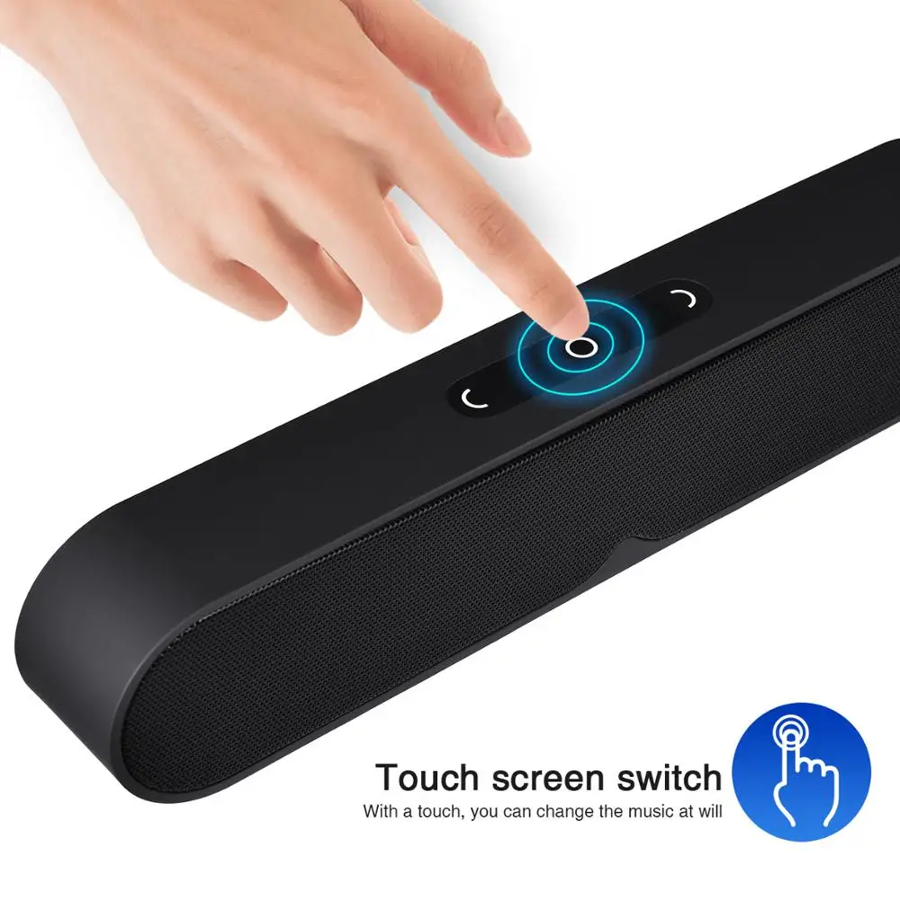

Redseagift BS04 Portable Bluetooth speaker with Touch operation hands-free call TF Card U Disk Wireless Speaker with Stereo Hifi