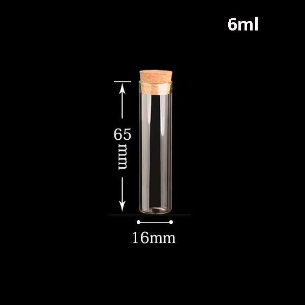 50 шт. 16*65 мм Высокое качество большая стеклянная пробковая пробка Желая бутылка стеклянная пробирка пробирки Контейнер Мини пустая пробирка