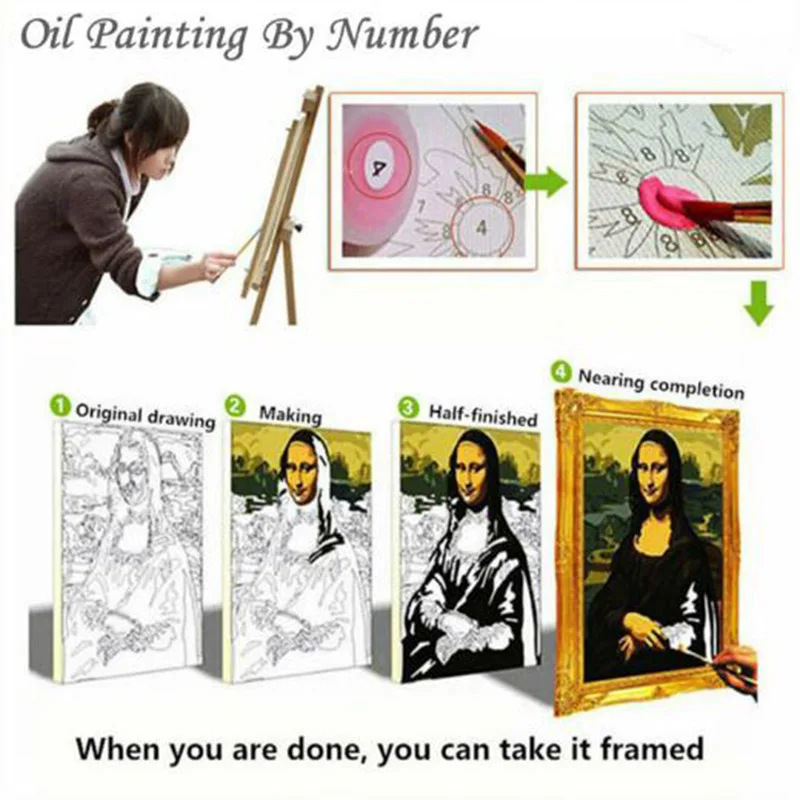 DIY картинки для раскраски по номерам с цветным снегом и каретой Декорации картина Рисование по номерам в рамке