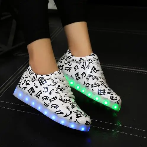 

LED Shoes For Male And Female Light Up Casual Shoes For Adults Luminous Shoes High Quality And Lace Up For Lovers c35 65