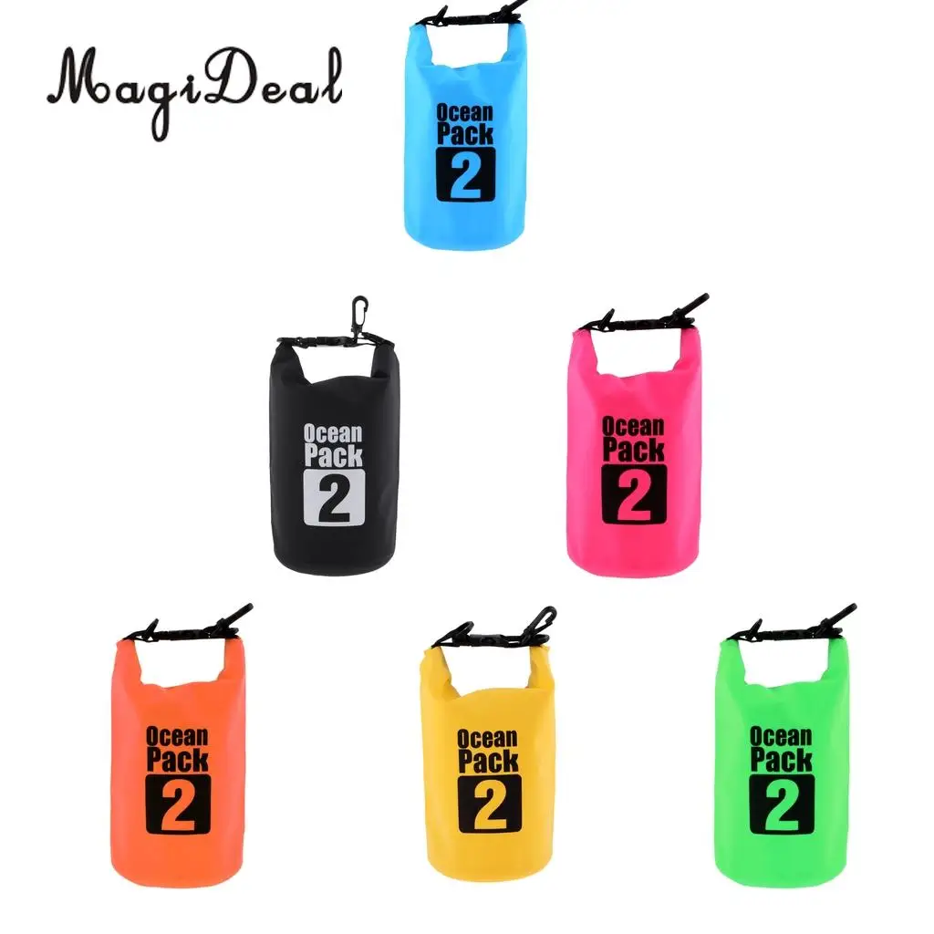 MagiDeal Heavy Duty 2L Waterproof Dry Bag Roll Top Sack for Kayak Canoeing Rafting Swimming Surfing Sailing Drifting Fishing